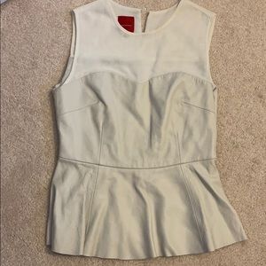 Saks Fifth Ave white peplum too. Genuine leather
